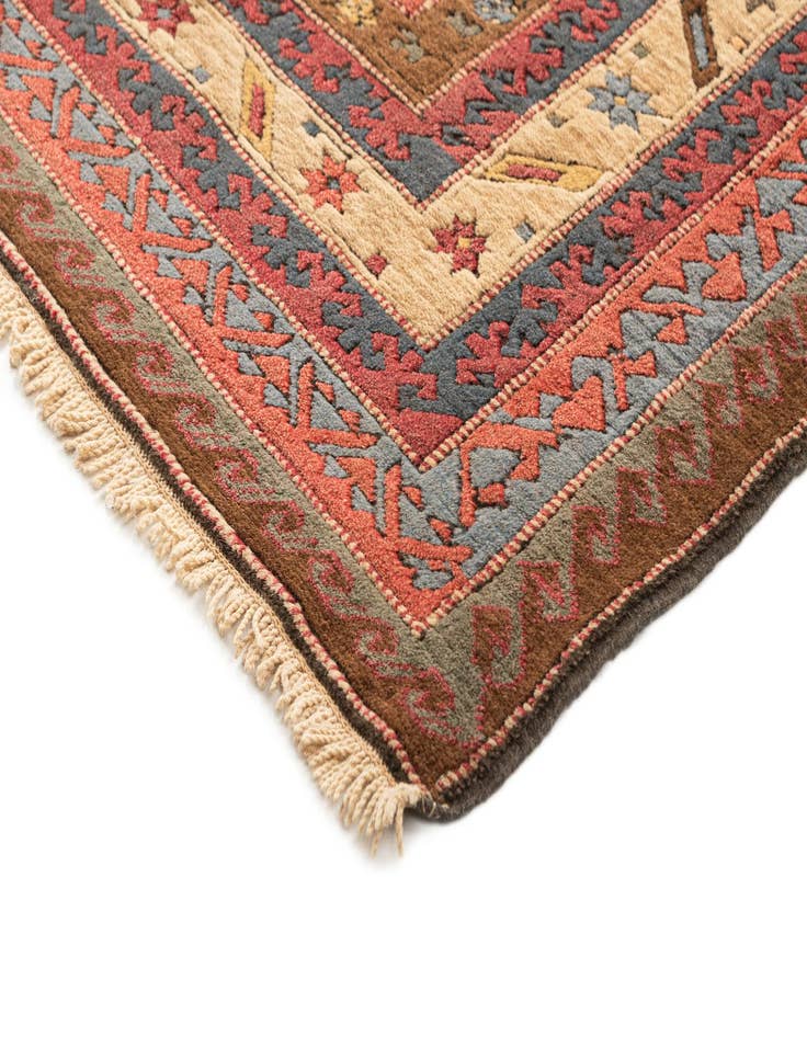 Detail image of  5' 2 x 7' 10  Hand Knotted Kars Wool Rug