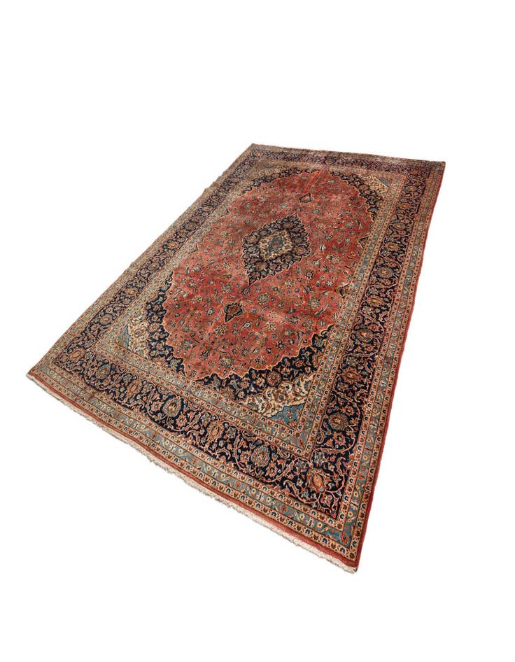 Detail image of  9' 11 x 13' 2 Kashan Wool Rug