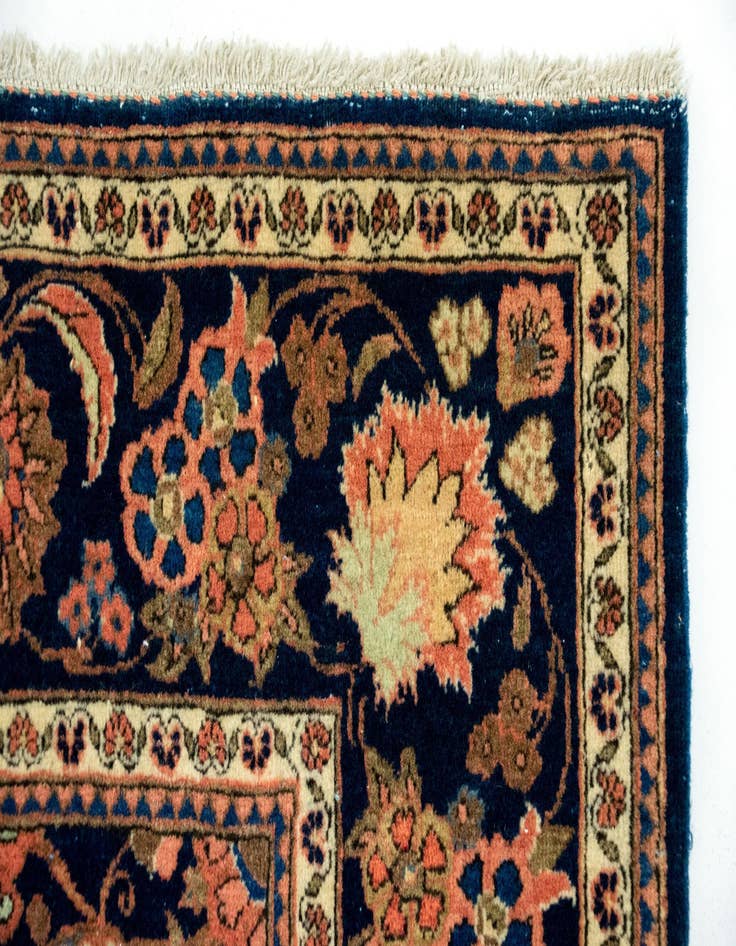 Detail image of  4' 3 x 6' 6  Hand Knotted Kashan Persian Wool Rug