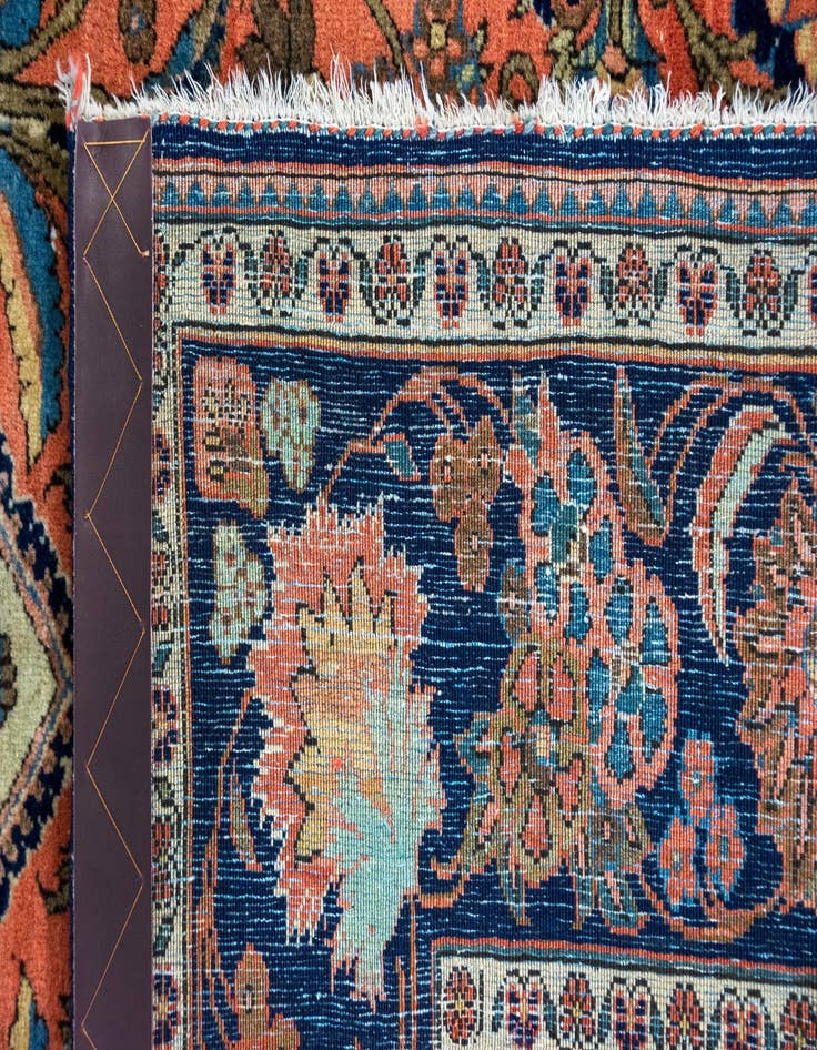 Detail image of  4' 3 x 6' 6  Hand Knotted Kashan Persian Wool Rug