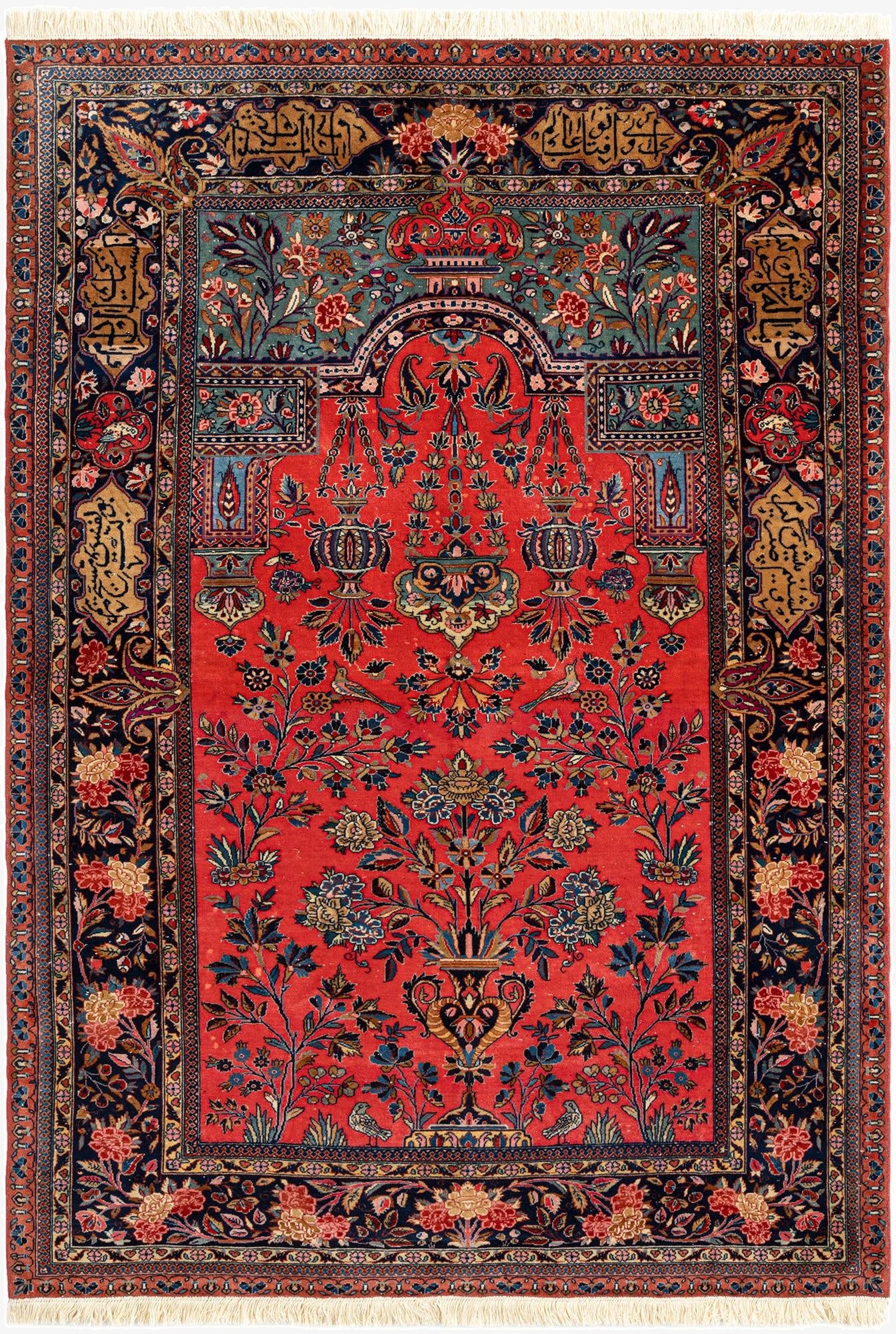  4' 6 x 6' 7 Kashan Wool Rug
