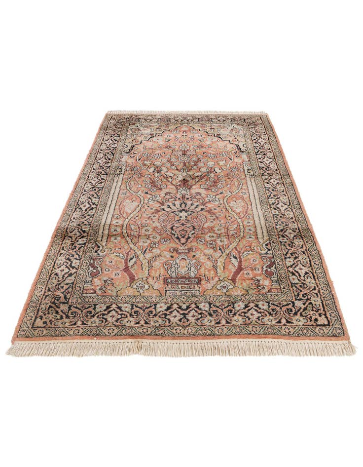 Detail image of  3' 2 x 5' 2  Hand Knotted Kashmir Oriental Wool Rug