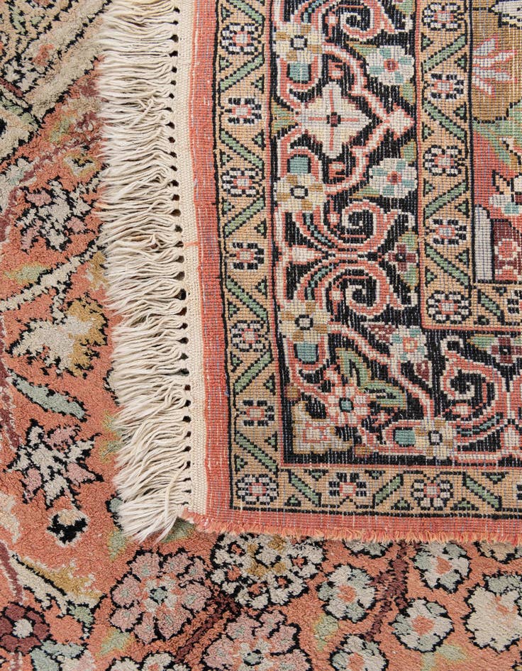 Detail image of  3' 2 x 5' 2  Hand Knotted Kashmir Oriental Wool Rug