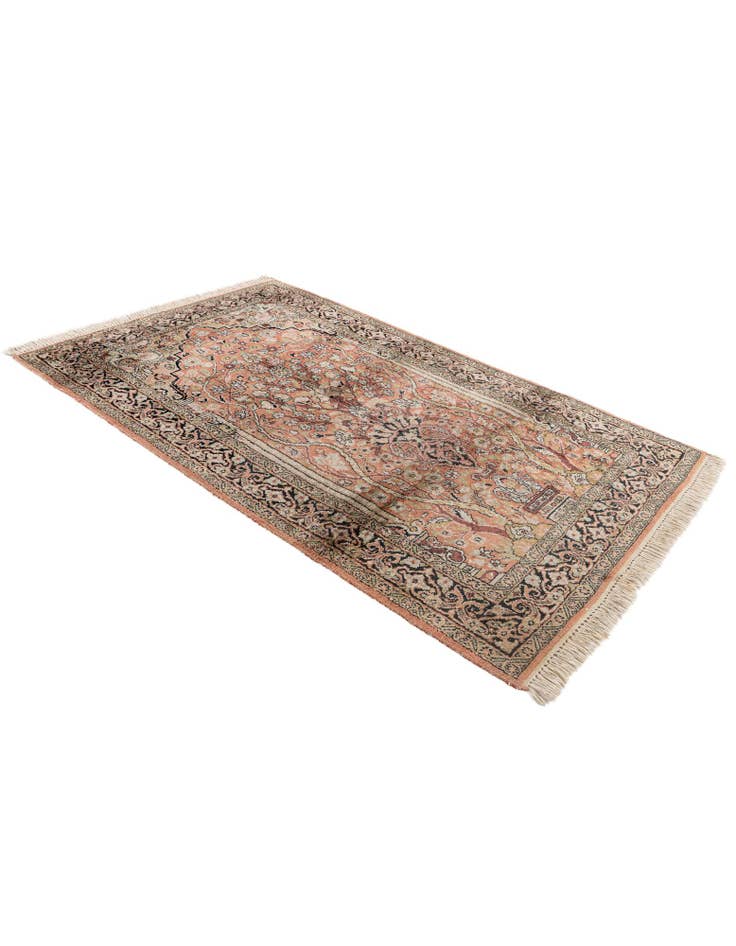 Detail image of  3' 2 x 5' 2  Hand Knotted Kashmir Oriental Wool Rug