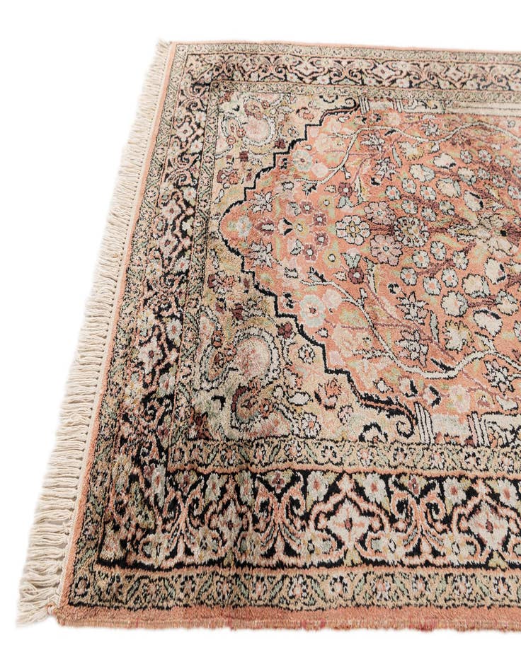 Detail image of  3' 2 x 5' 2  Hand Knotted Kashmir Oriental Wool Rug