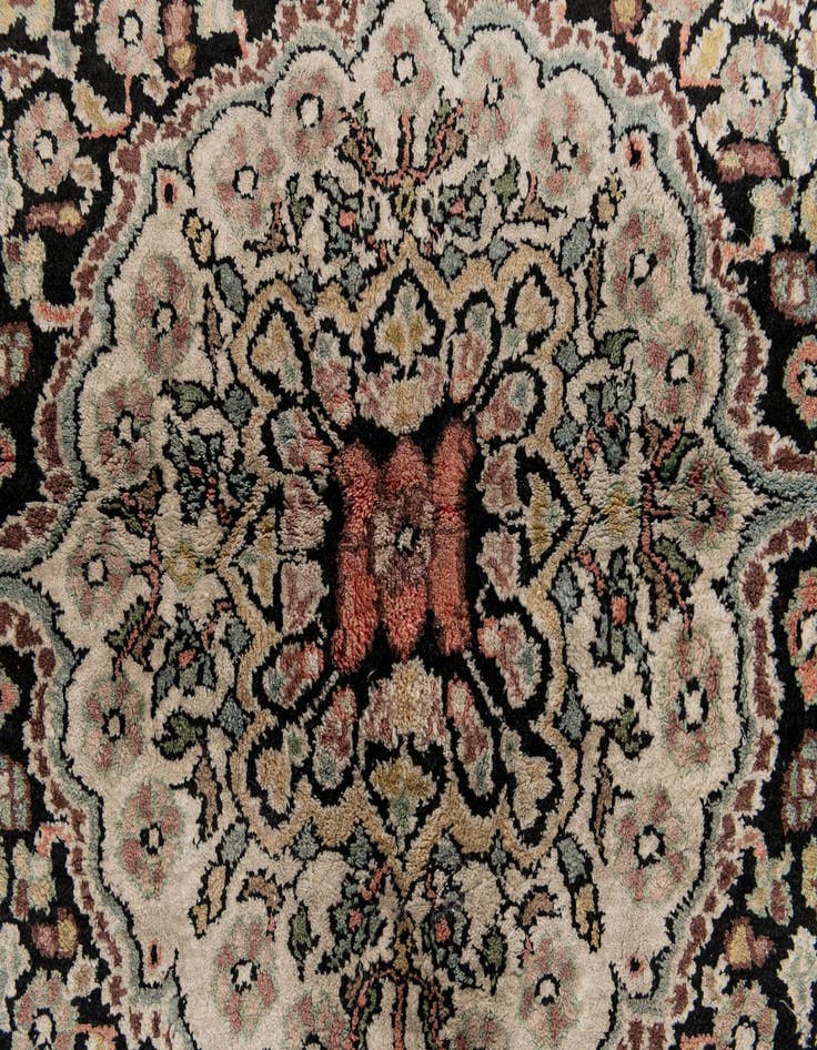 Detail image of  3' 1 x 5' 2  Hand Knotted Kashmir Oriental Rug