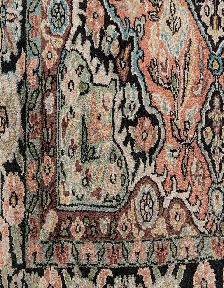 Detail image of  3' 1 x 5' 2  Hand Knotted Kashmir Oriental Rug