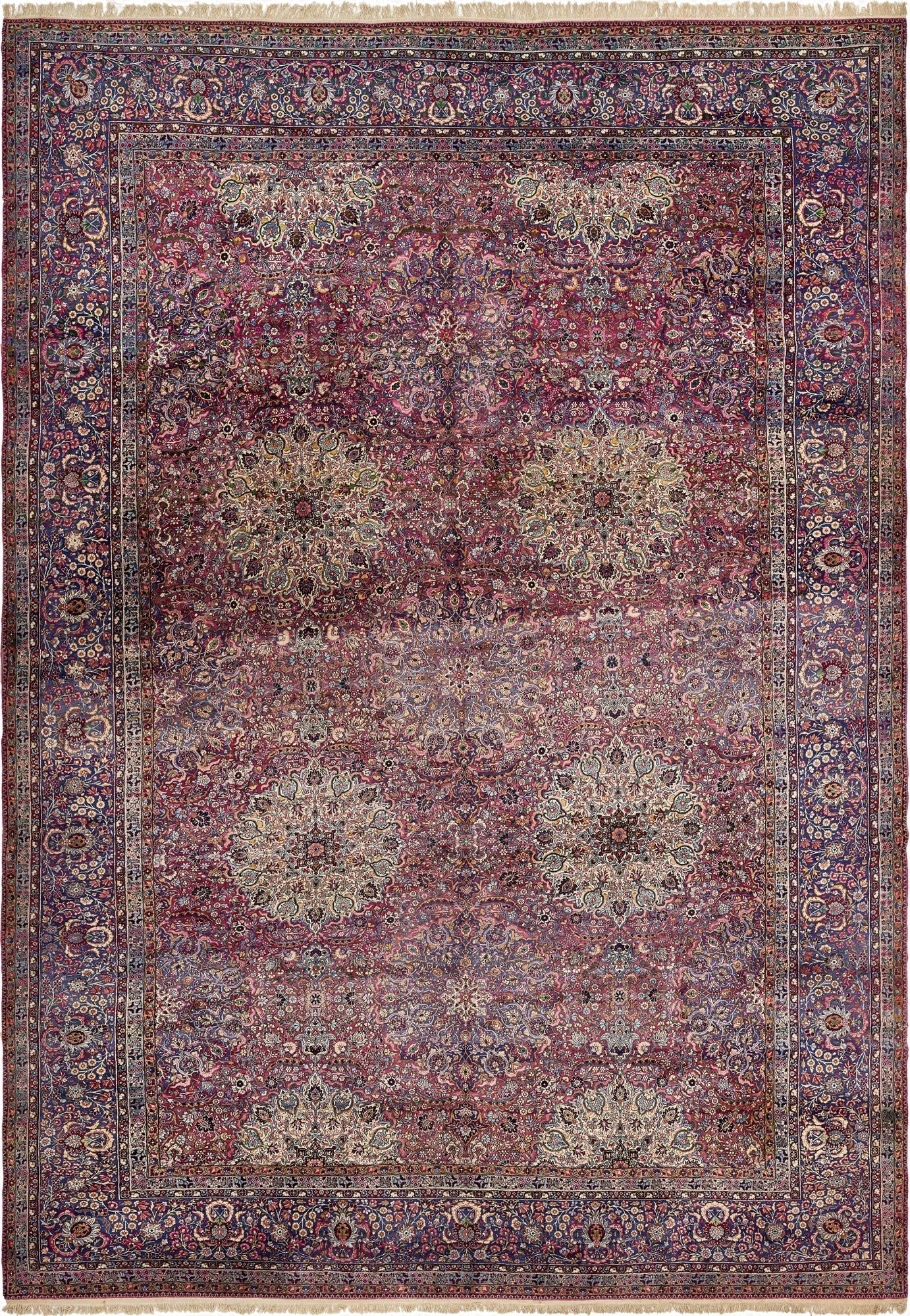  16' 3 x 23' 1  Hand Knotted Kerman Persian Wool Rug