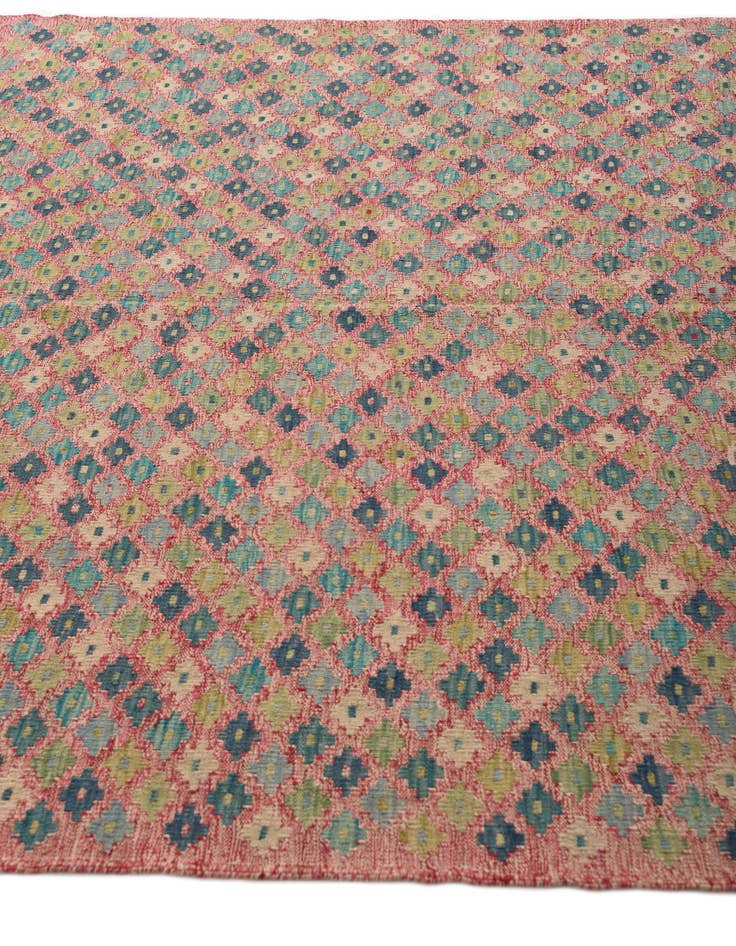 Detail image of  6' 10 x 9' 8  Hand Woven Kilim Modern Wool Rug