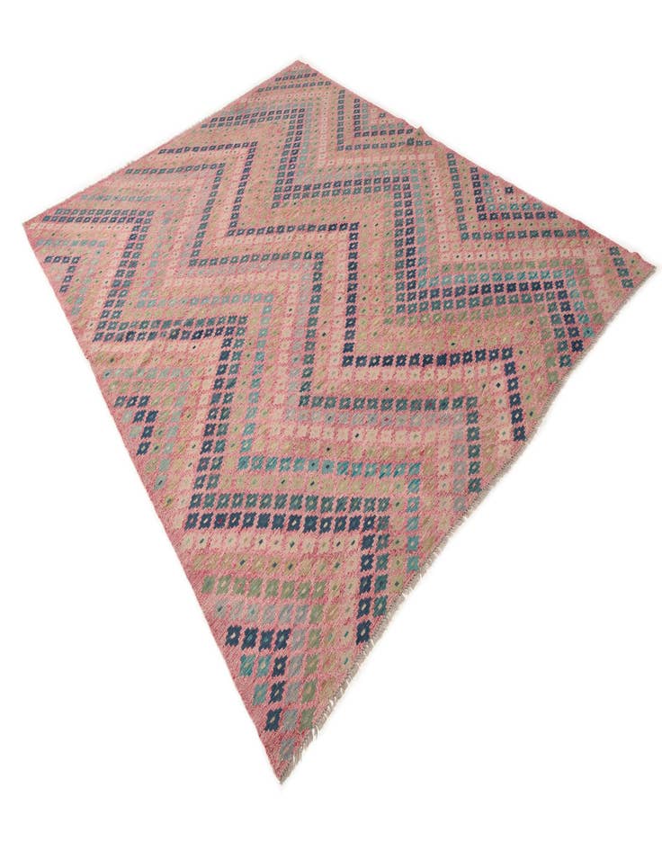 Detail image of  7' 1 x 9' 5  Hand Woven Kilim Modern Wool Rug