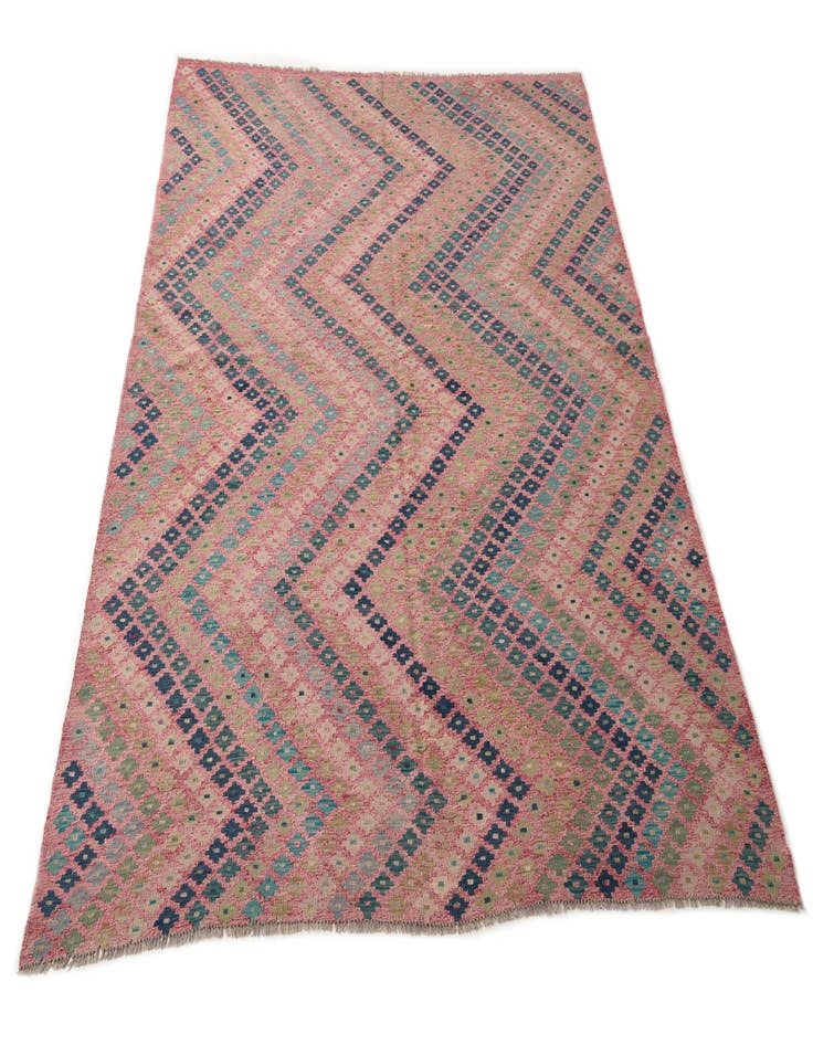 Detail image of  7' 1 x 9' 5  Hand Woven Kilim Modern Wool Rug