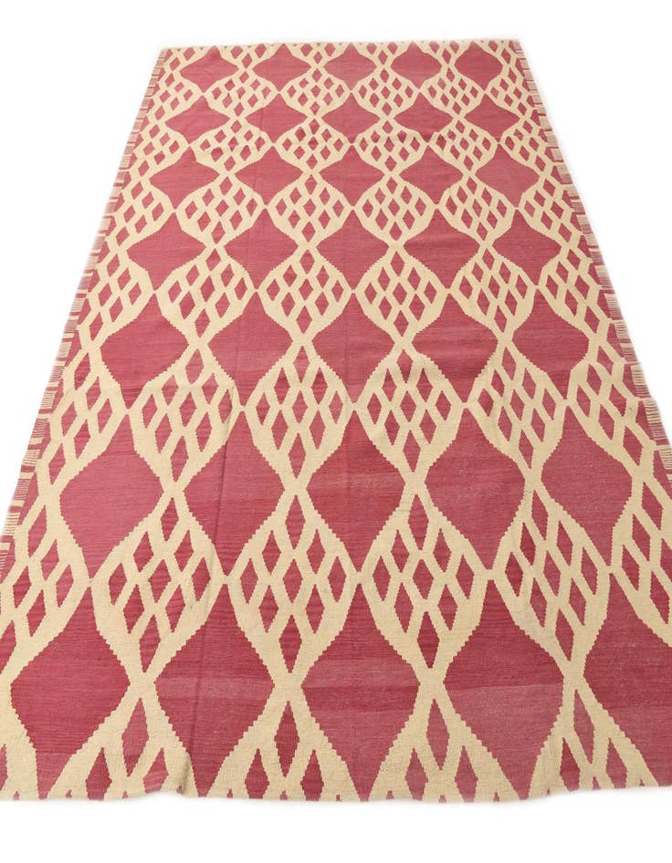 Detail image of  8' 9 x 9' 7  Hand Woven Kilim Modern Wool Rug