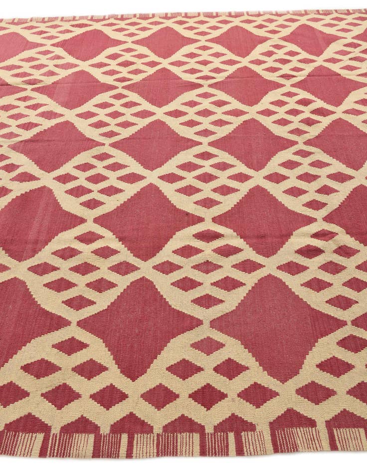 Detail image of  8' 9 x 9' 7  Hand Woven Kilim Modern Wool Rug