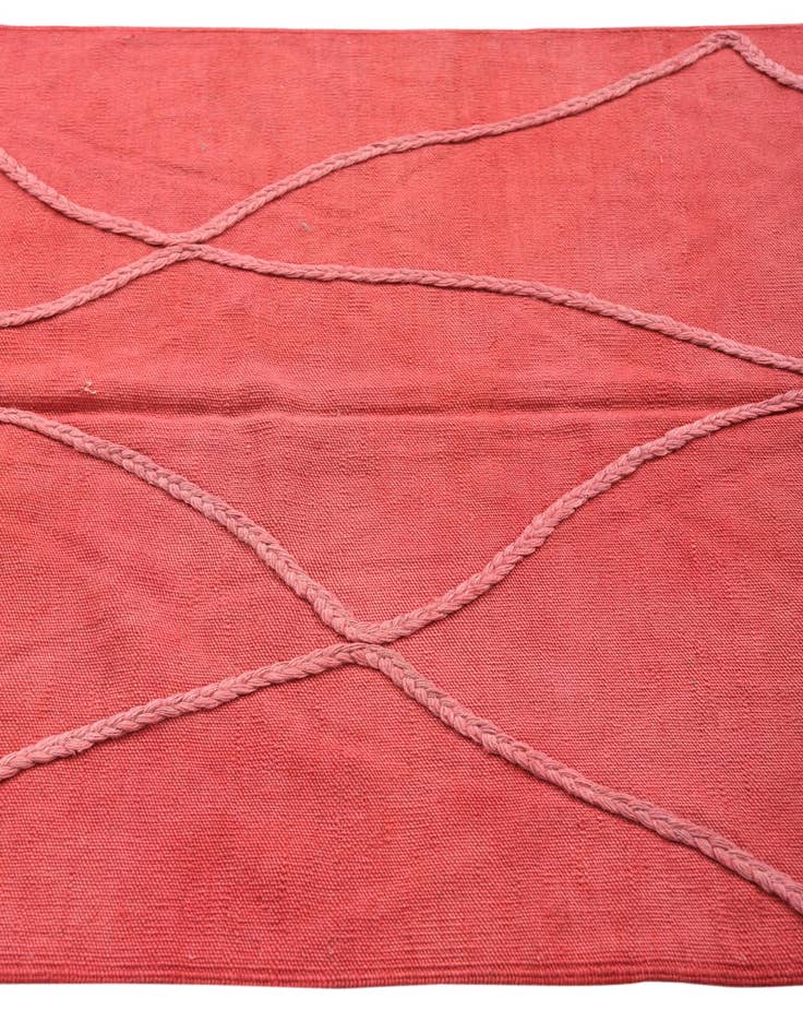 Detail image of  3' 4 x 4' 8  Hand Woven Kilim Modern Wool Rug