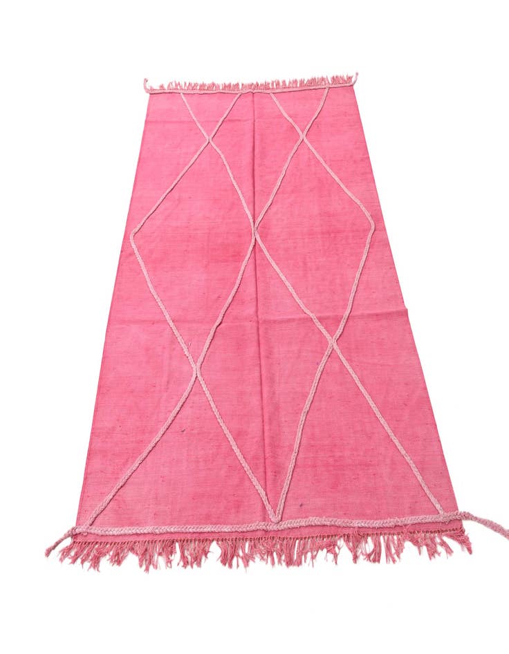 Detail image of  4' 11 x 7' 2  Hand Woven Kilim Modern Wool Rug