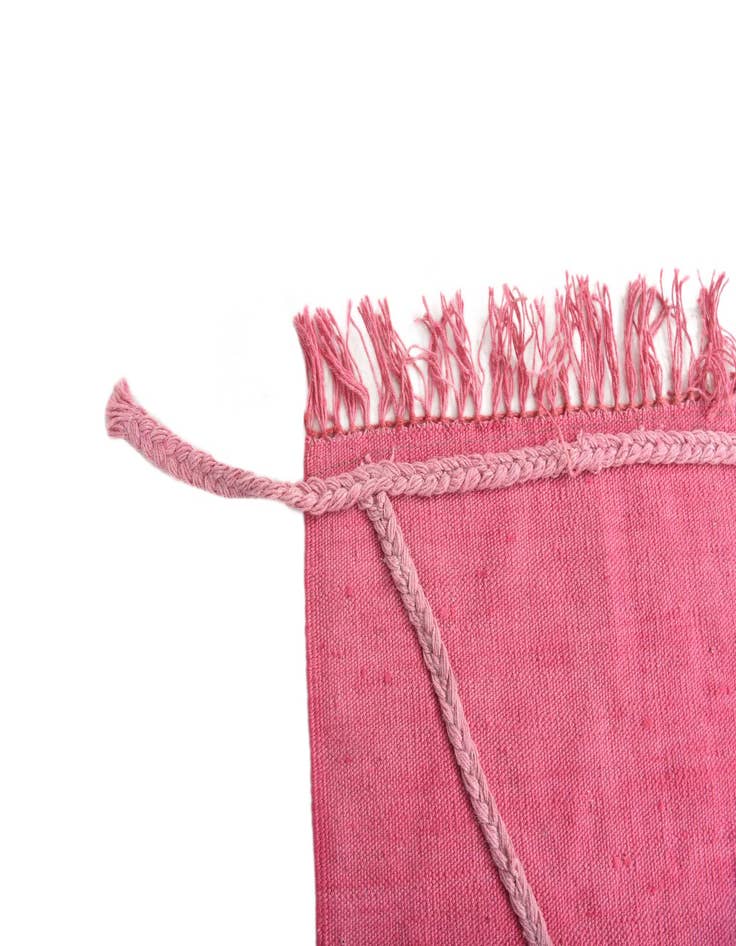 Detail image of  4' 11 x 7' 2  Hand Woven Kilim Modern Wool Rug