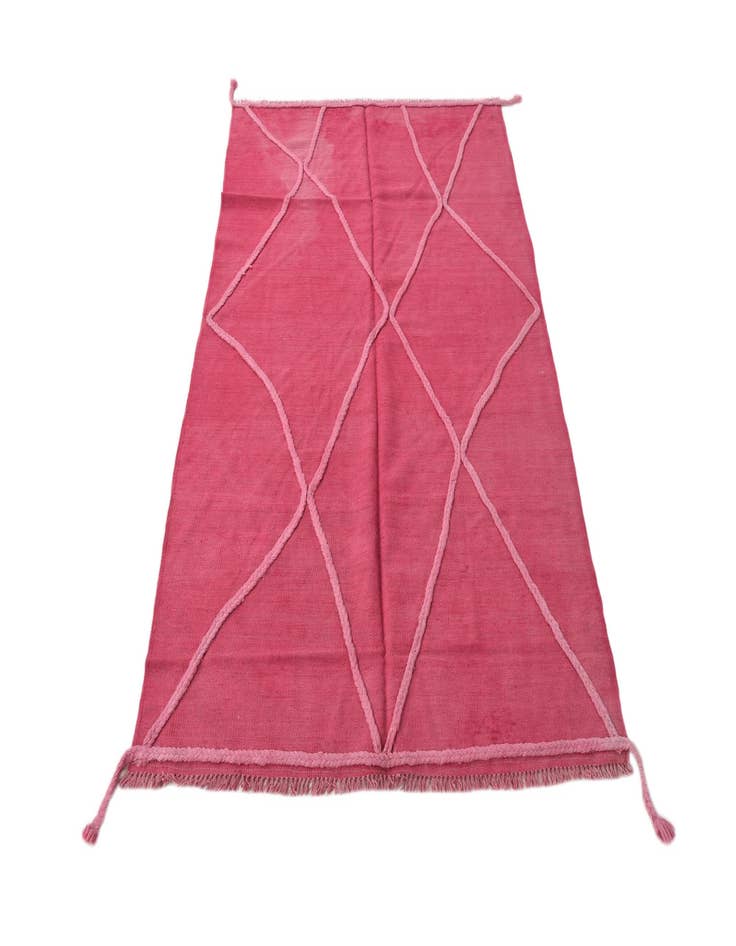 Detail image of  3' 11 x 5' 9  Hand Woven Kilim Modern Wool Rug