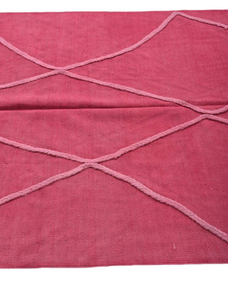 Detail image of  3' 11 x 5' 9  Hand Woven Kilim Modern Wool Rug