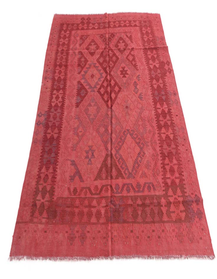 Detail image of  5' x 6' 5  Hand Woven Kilim Modern Wool Rug