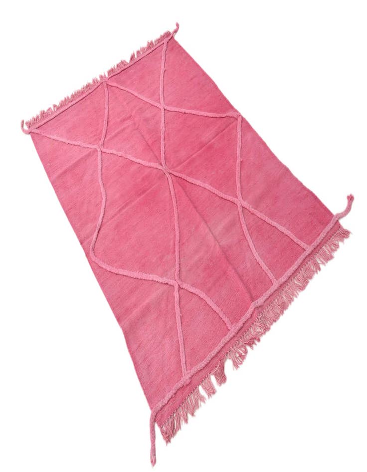 Detail image of  3' 6 x 5'  Hand Woven Kilim Modern Wool Rug