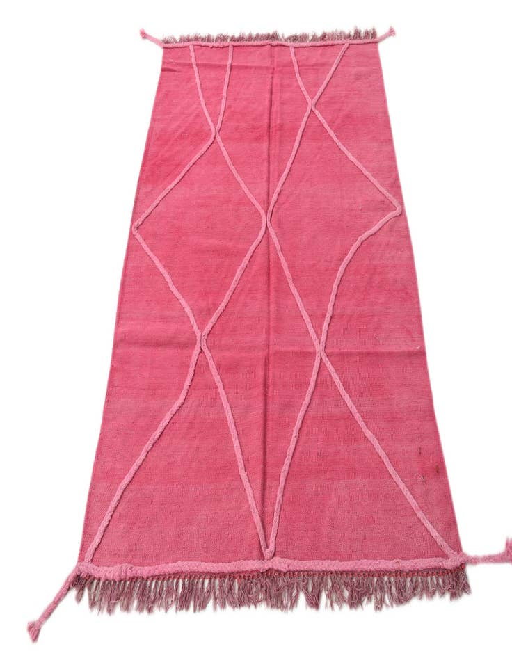 Detail image of  4' x 6'  Hand Woven Kilim Modern Wool Rug