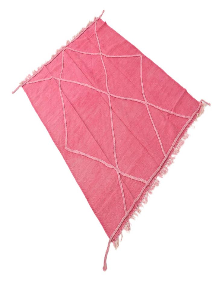 Detail image of  3' 5 x 4' 10  Hand Woven Kilim Modern Wool Rug