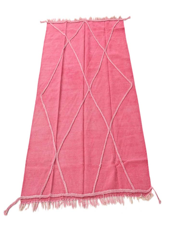 Detail image of  3' 5 x 4' 10  Hand Woven Kilim Modern Wool Rug