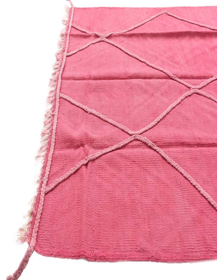 Detail image of  3' 5 x 4' 10  Hand Woven Kilim Modern Wool Rug