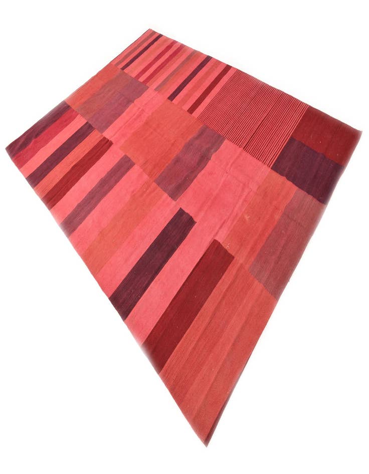 Detail image of  6' 9 x 9' 2  Hand Woven Kilim Modern Wool Rug