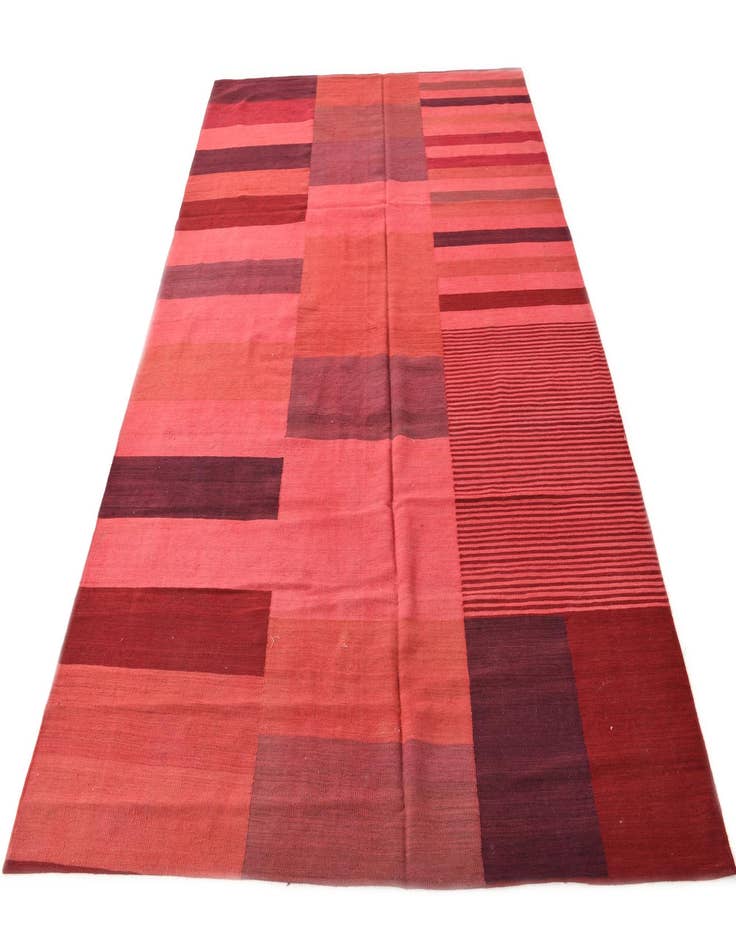 Detail image of  6' 9 x 9' 2  Hand Woven Kilim Modern Wool Rug