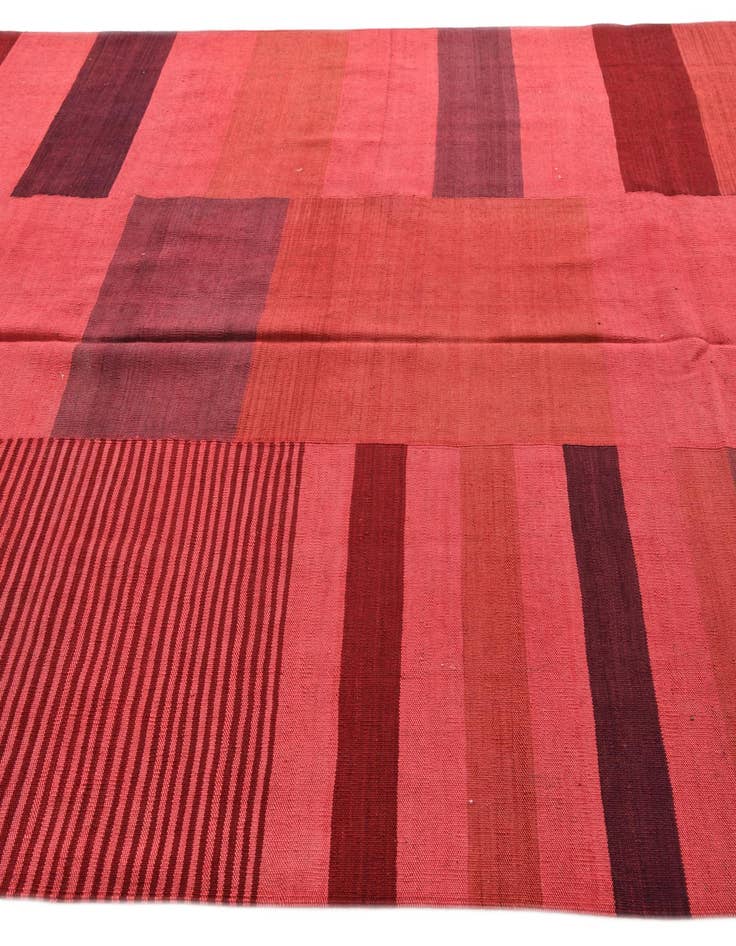 Detail image of  6' 9 x 9' 2  Hand Woven Kilim Modern Wool Rug