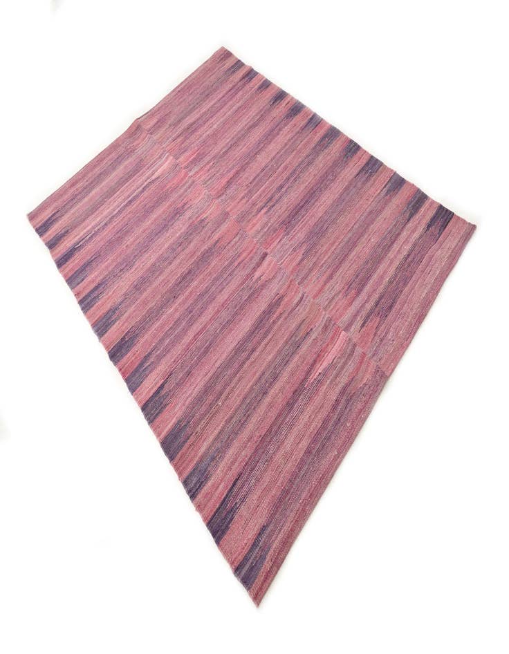 Detail image of  4' 4 x 5' 9  Hand Woven Kilim Modern Wool Rug