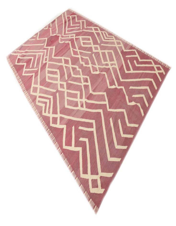 Detail image of  6' 9 x 9' 9  Hand Woven Kilim Modern Wool Rug