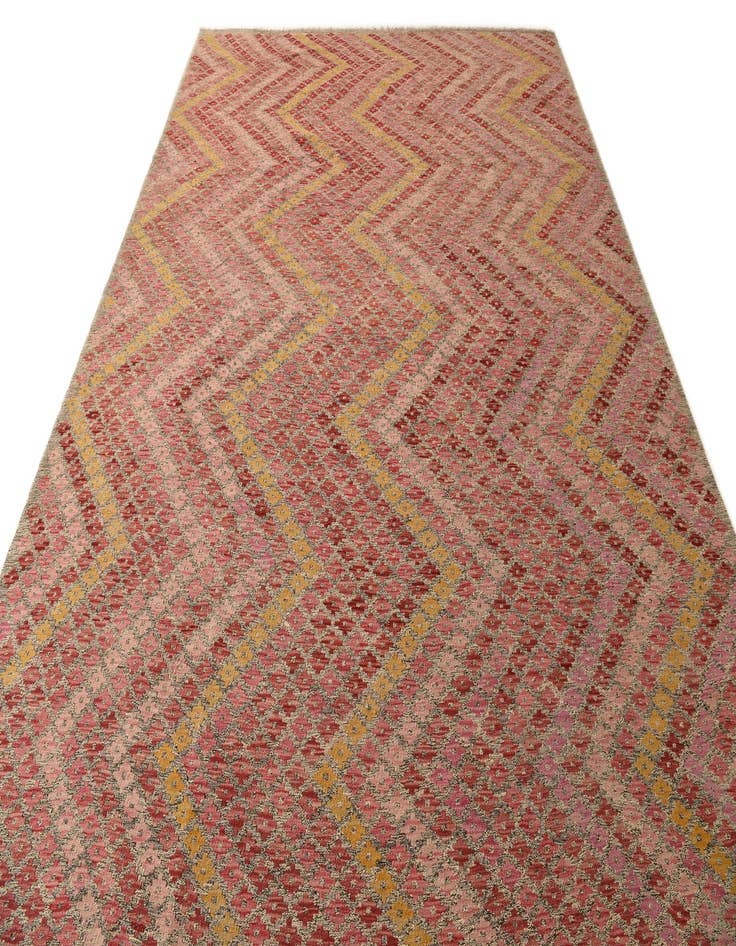 Detail image of  8' 7 x 11' 5  Hand Woven Kilim Modern Wool Rug