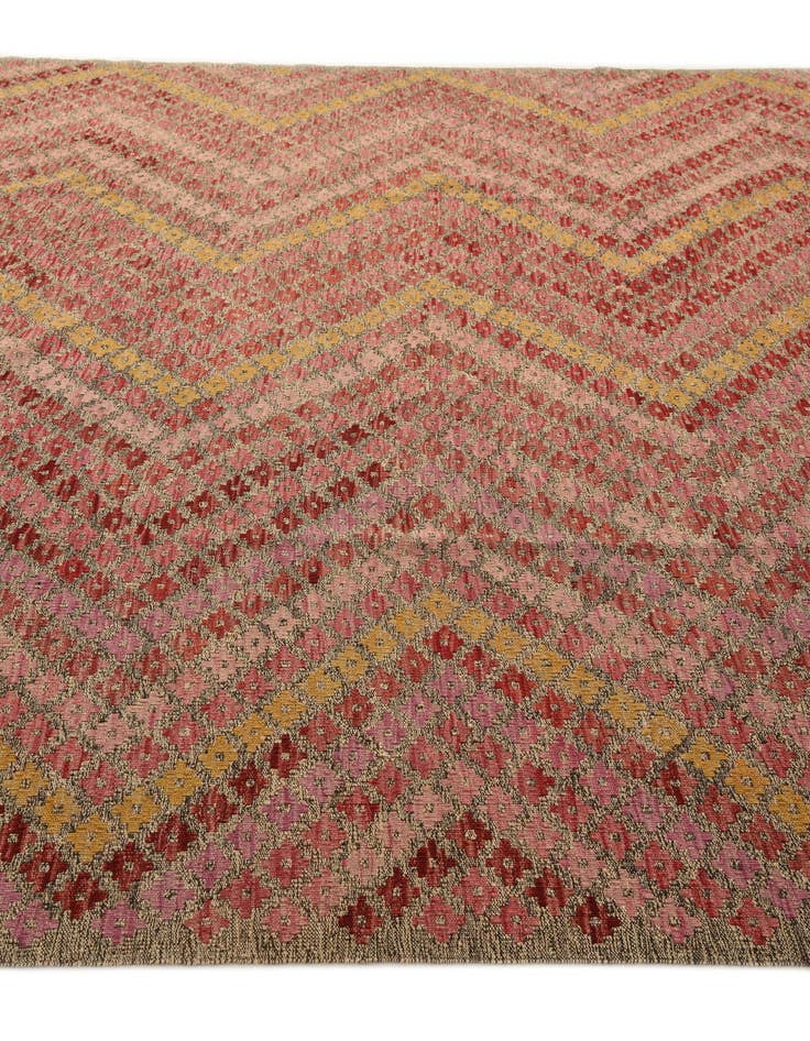 Detail image of  8' 7 x 11' 5  Hand Woven Kilim Modern Wool Rug