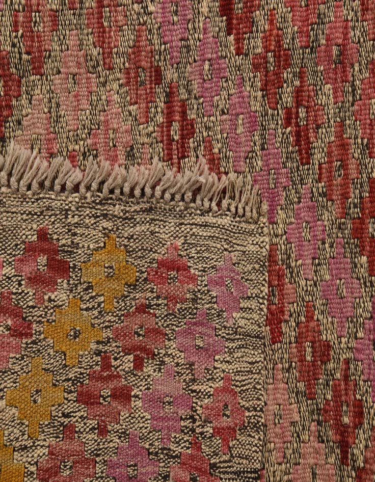 Detail image of  8' 7 x 11' 5  Hand Woven Kilim Modern Wool Rug
