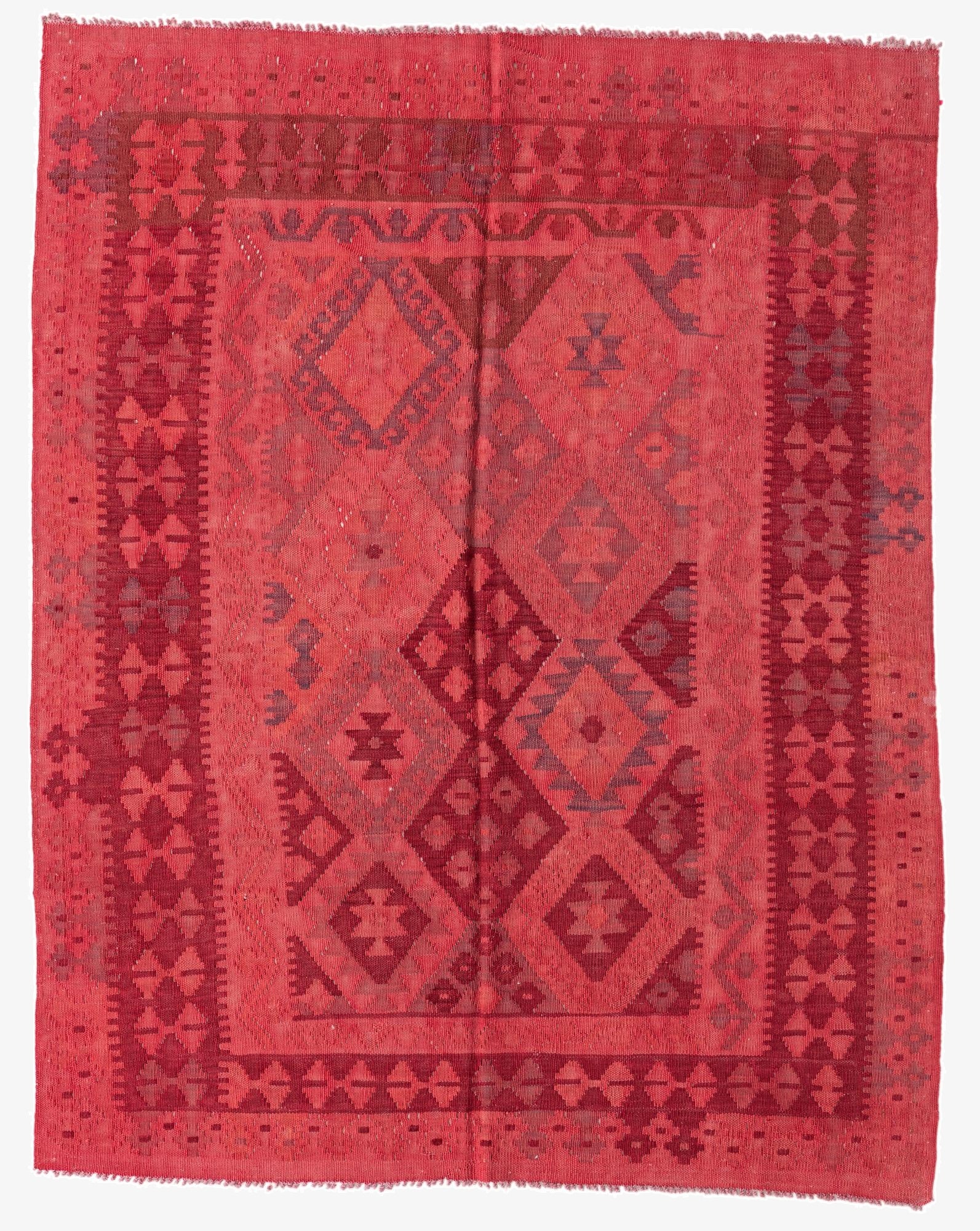  5' x 6' 5  Hand Woven Kilim Modern Wool Rug