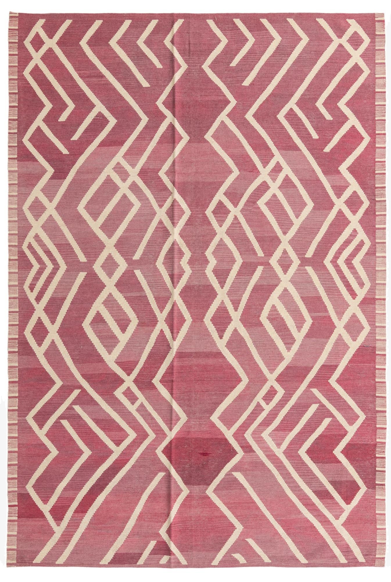  6' 9 x 9' 9  Hand Woven Kilim Modern Wool Rug