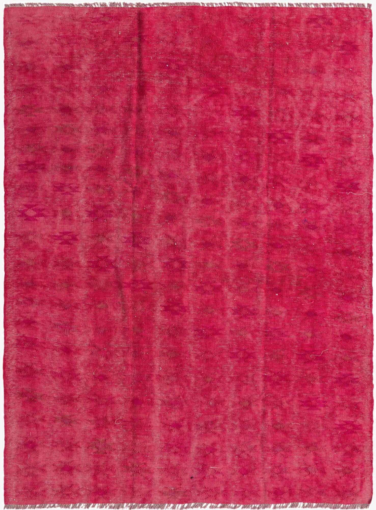  4' 6 x 6' 1  Hand Woven Kilim Modern Wool Rug