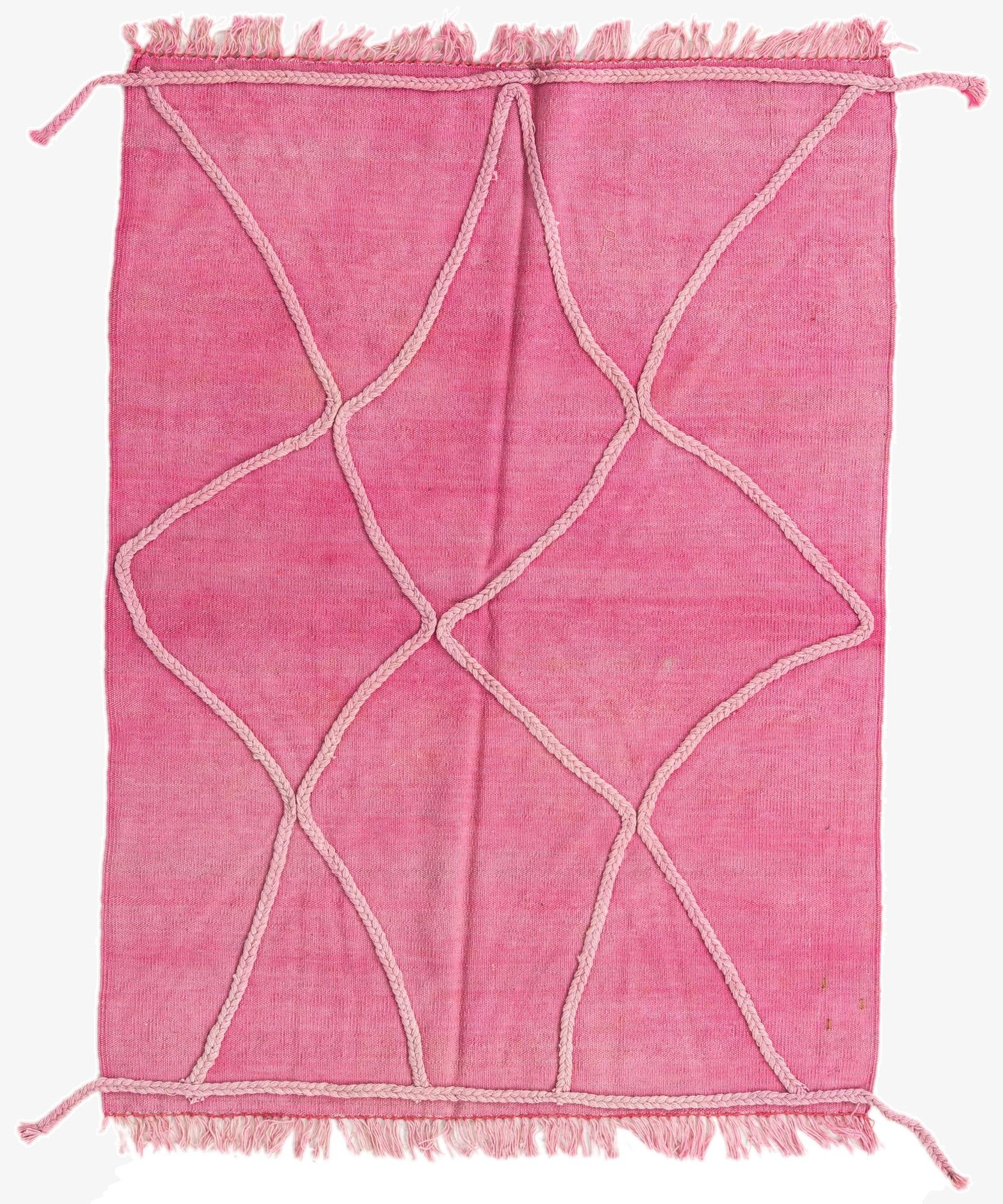  3' 6 x 4' 9  Hand Woven Kilim Modern Wool Rug