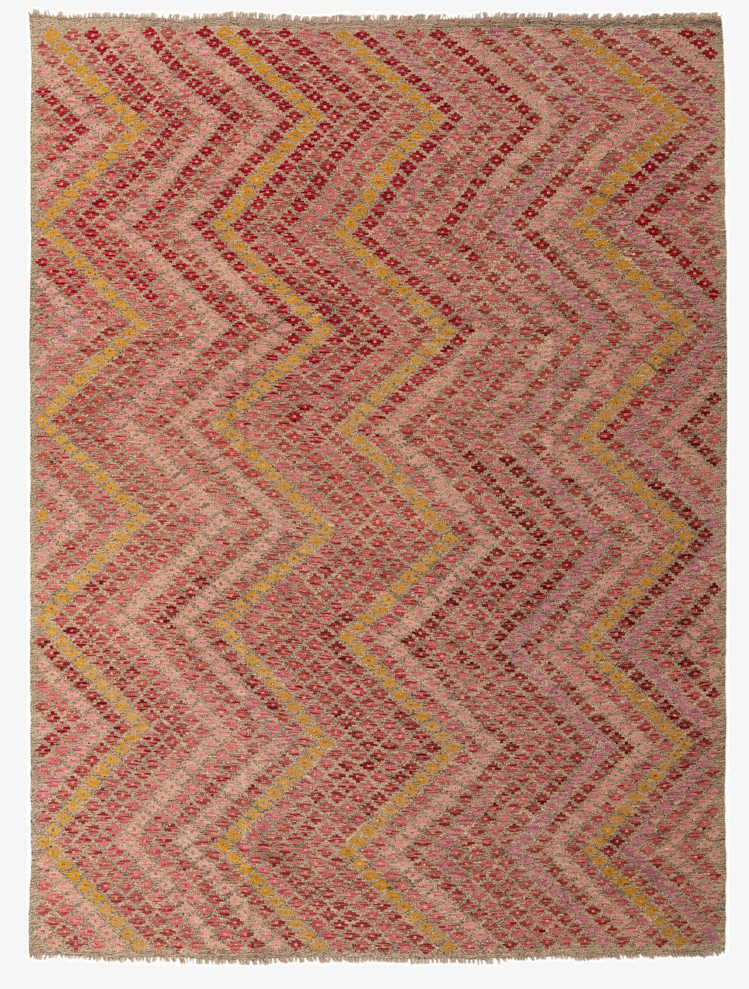  8' 7 x 11' 5  Hand Woven Kilim Modern Wool Rug