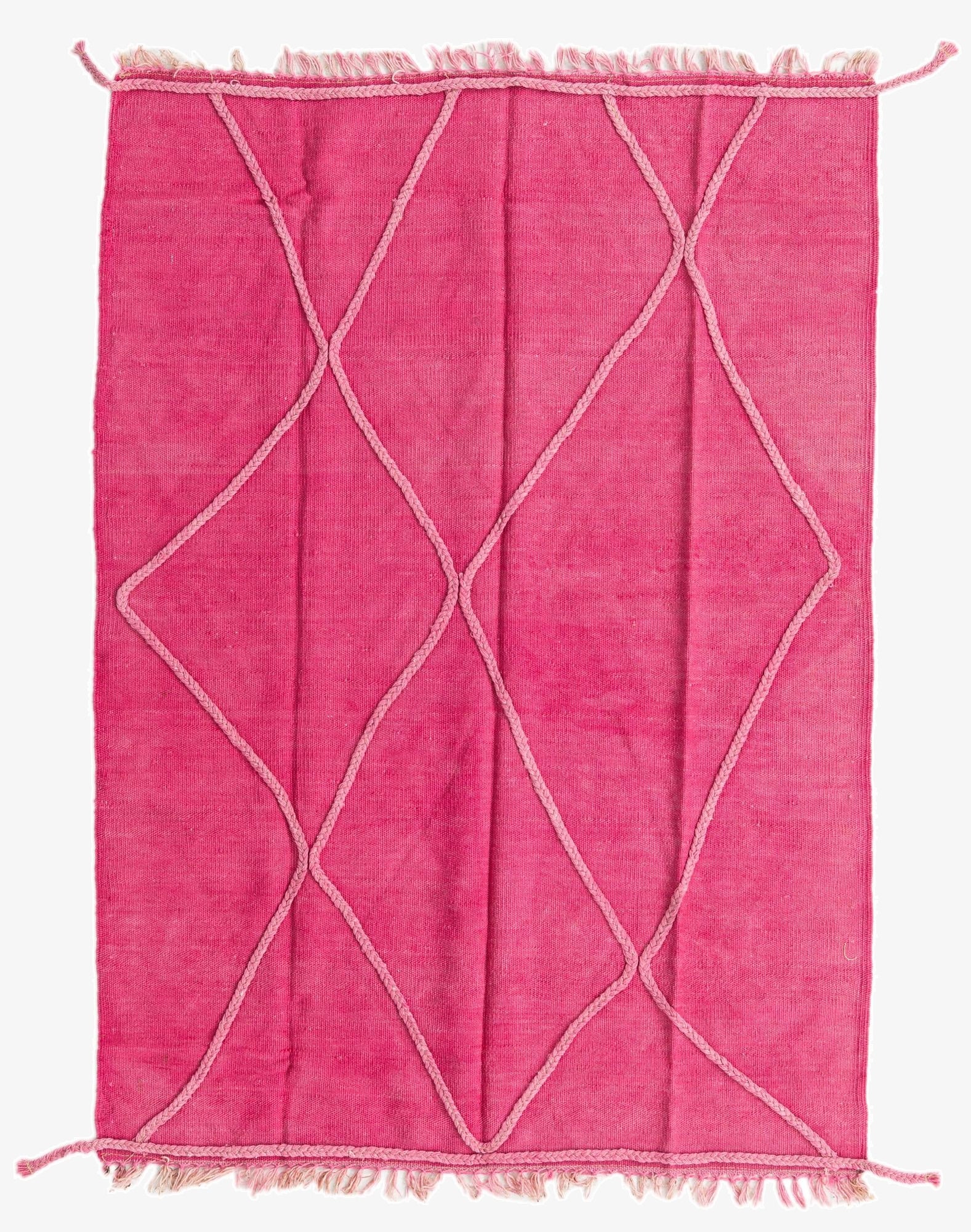  3' 5 x 4' 10  Hand Woven Kilim Modern Wool Rug