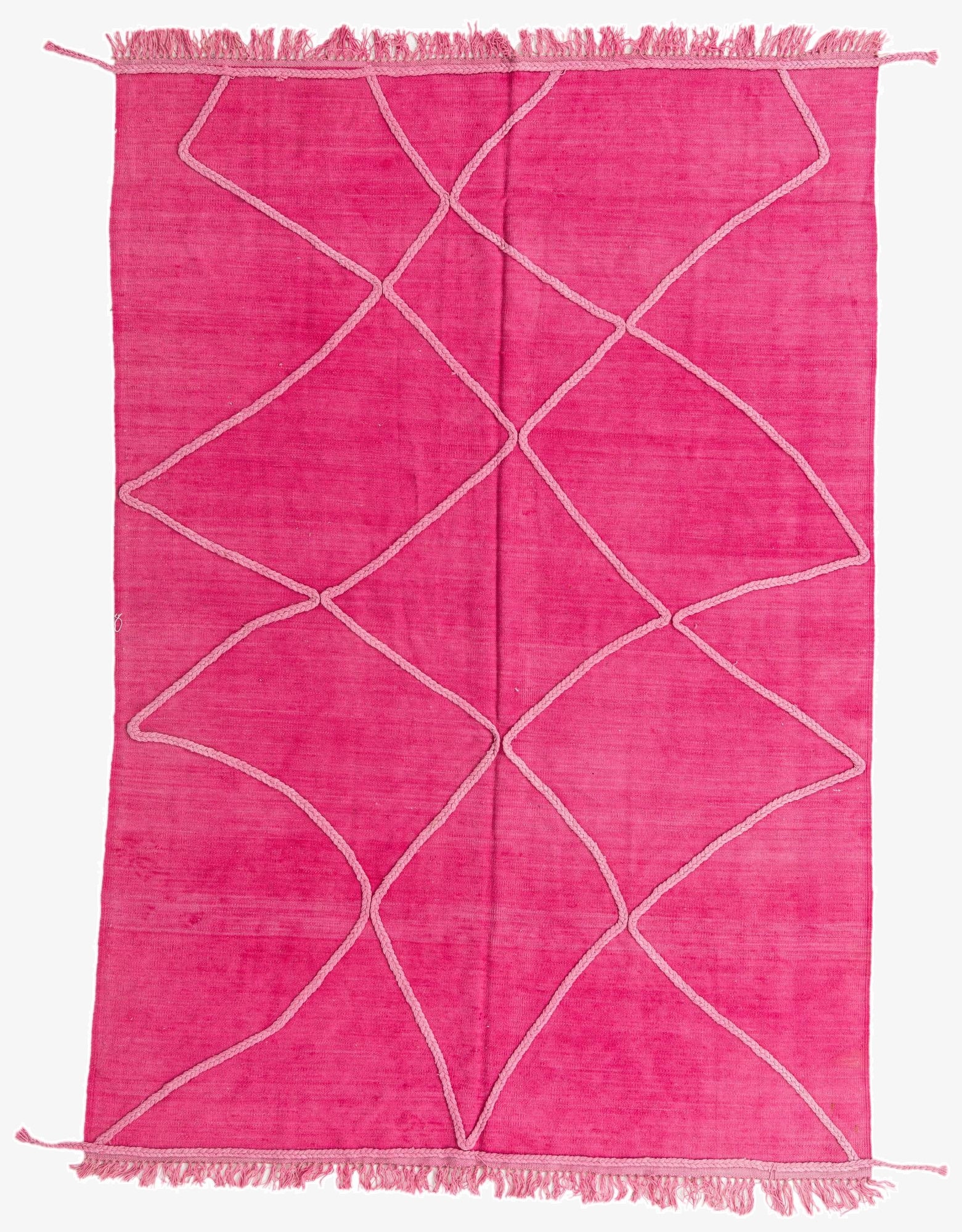  5' 6 x 8'  Hand Woven Kilim Modern Wool Rug