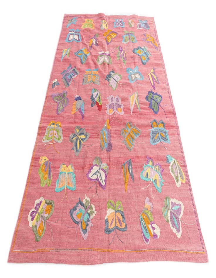 Detail image of  5' 6 x 7' 7  Hand Woven Kilim Suzani Wool Rug