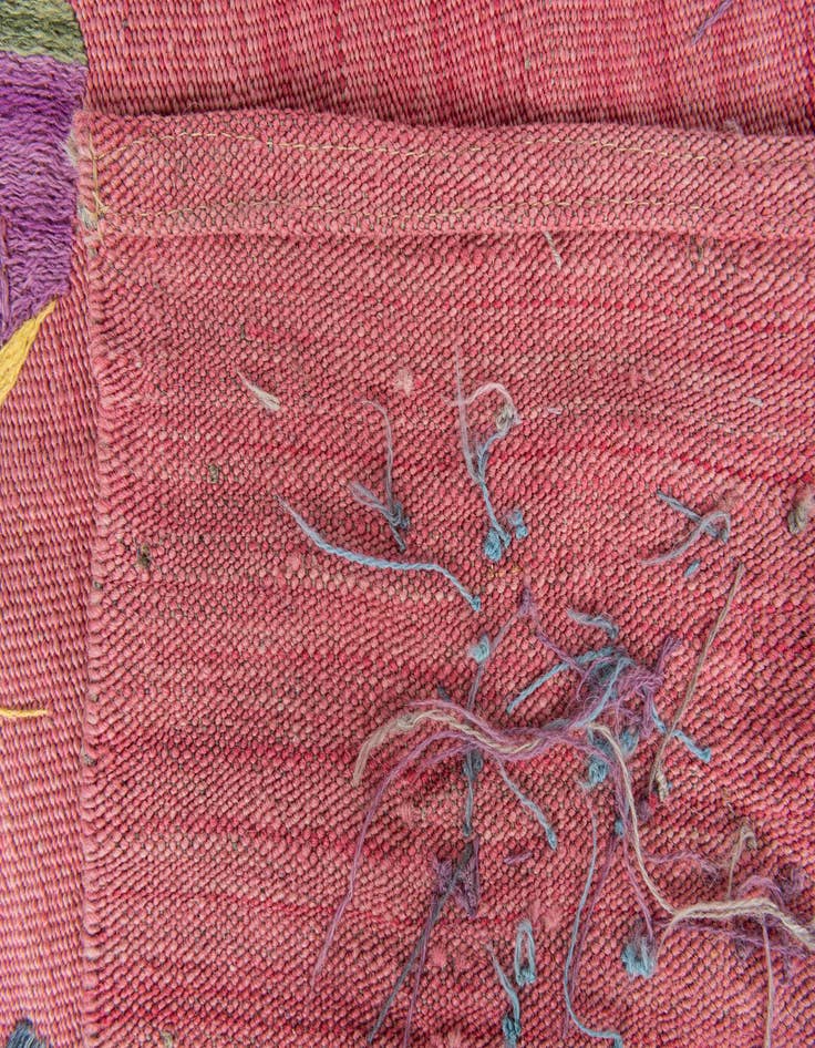 Detail image of  5' 6 x 7' 7  Hand Woven Kilim Suzani Wool Rug