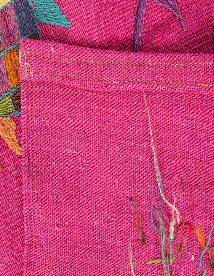 Detail image of  4' 2 x 5' 8  Hand Woven Kilim Suzani Wool Rug