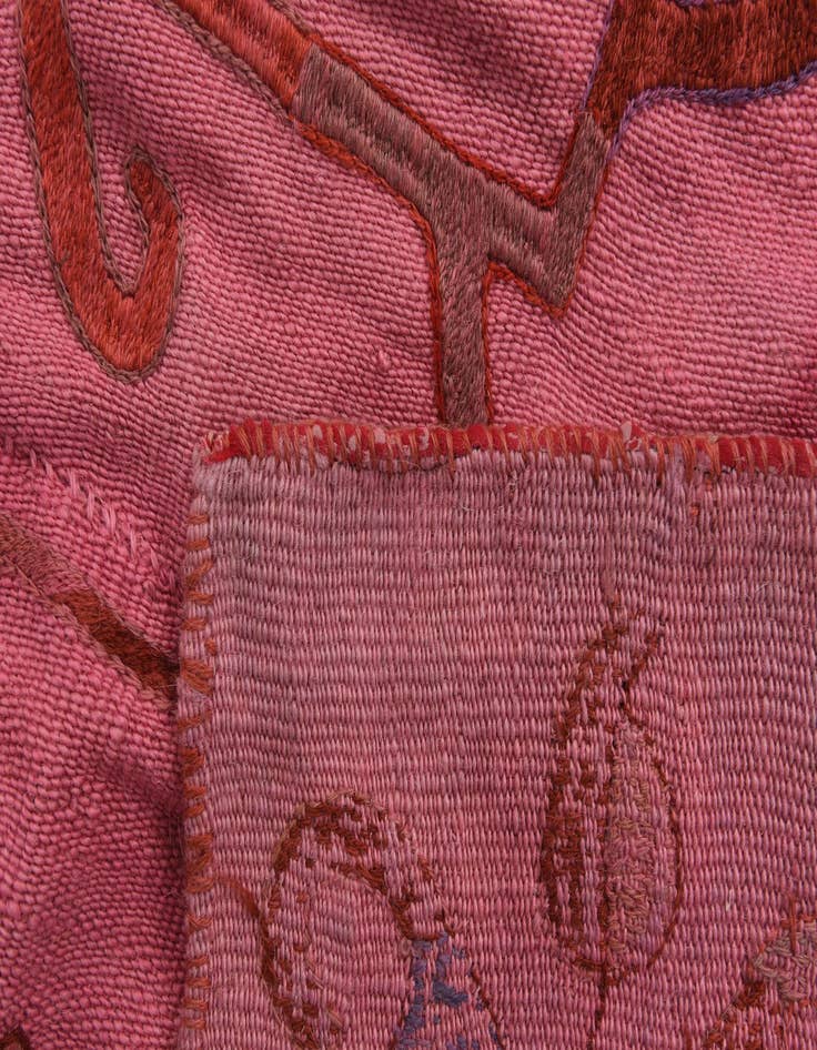 Detail image of  5' 8 x 7' 7  Hand Woven Kilim Suzani Wool Rug