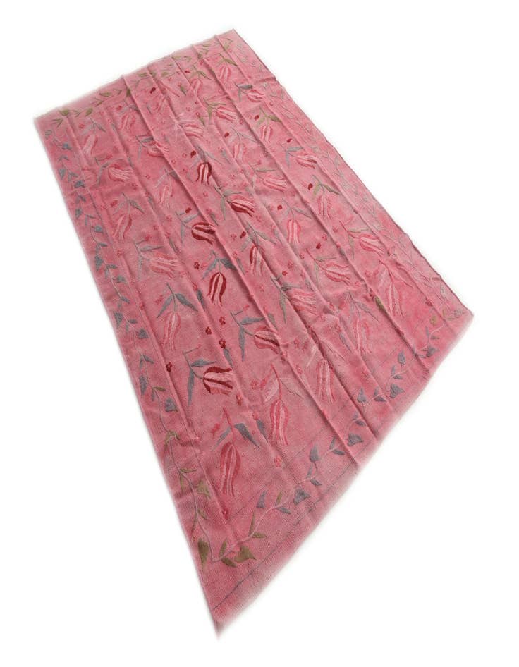 Detail image of  5' 3 x 7' 5  Hand Woven Kilim Suzani Wool Rug