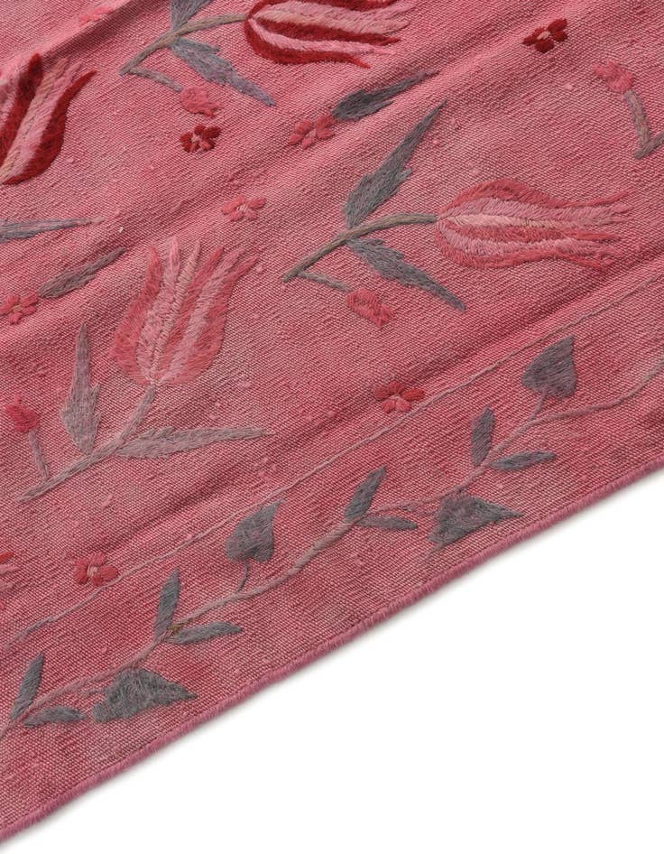 Detail image of  5' 3 x 7' 5  Hand Woven Kilim Suzani Wool Rug
