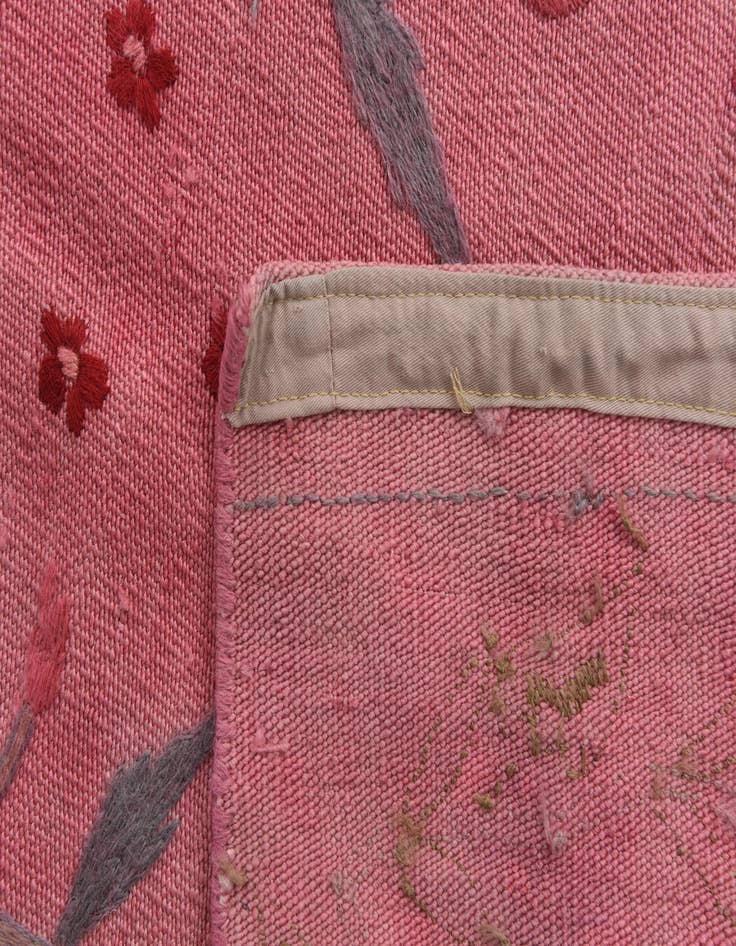 Detail image of  5' 3 x 7' 5  Hand Woven Kilim Suzani Wool Rug
